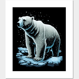 Polar Bear In The Snow Posters and Art